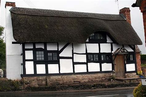 what are tudor houses made of|tudor house thatched roof.